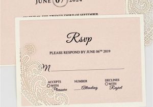 Rsvp Full form In Marriage Card Laser Cut Lace Wedding Invitations with Rsvp Cards Elegant