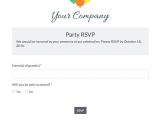 Rsvp Template for event form Perfect with form Elegant Select the Language You