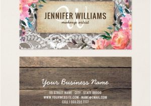 Rustic Business Card Template Free Elegant Makeup Artist Wedding Rustic Floral Business Card