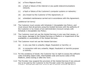 Saas Contract Template Saas Agreement Standard Template Doc