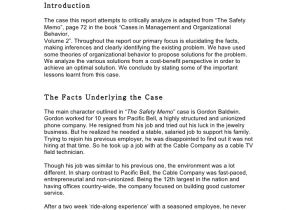 Safety Memo Template the Safety Memo