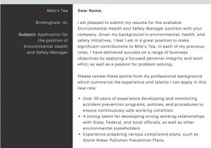 Safety Professional Resume top Notch Safety Manager Cover Letter