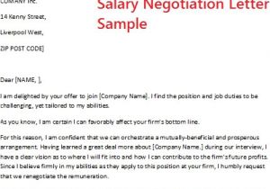 Salary Negotiation Email Template Salary Negotiation Letter Sample
