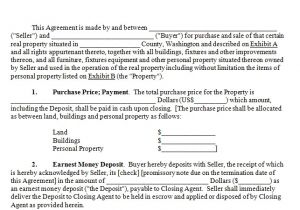 Sale Of House Contract Template House for Sale Contract