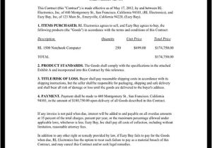 Sales Contract Agreement Template Sales Contract Template Free Sales Contract form with