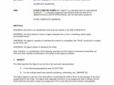 Sales Manager Contract Template Free Artist Agent Agreement Template Word Pdf by Business