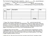 Sales Of Goods Contract Template 20 Contract Templates