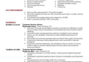 Sales Resume Sample Best Sales Customer Service Advisor Resume Example