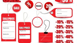Sales Tags Template Template Sale Red Tag Symbol Stock Vector Illustration