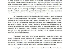 Salon Employee Contract Template Non Compete Agreement 11 Free Word Pdf Documents
