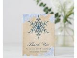 Samantha is Employed by Creative Card Company Vintage Snowflakes Winter Snowflake Thank You Card Zazzle
