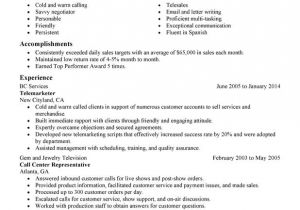 Sample Achievements In Resume for Experienced Unforgettable Experienced Telemarketer Resume Examples to