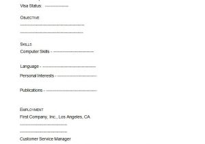 Sample Blank Resume 46 Blank Resume Templates Doc Pdf Free Premium