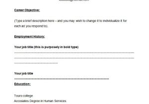 Sample Blank Resume 46 Blank Resume Templates Doc Pdf Free Premium