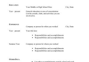 Sample Blank Resume Sample Blank Resume 9 Examples In Word Pdf