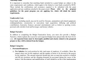 Sample Budget Narrative Template 8 Best Images Of Budget Narrative form Grant Budget