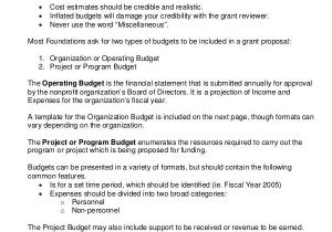 Sample Budget Narrative Template Grant Budget Templates 9 Free Pdf Documents Download