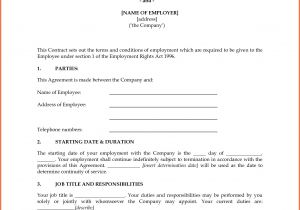 Sample Contract Of Employment Template Ireland Employee Contract Templates Uk Templates Resume