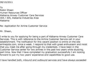 Sample Cover Letter for Airline Customer Service Agent Airline Customer Service Agent Cover Letter Sample Resumes