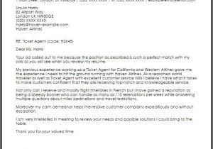 Sample Cover Letter for Airline Customer Service Agent Cover Letter for Airline Customer Service Agent Sample