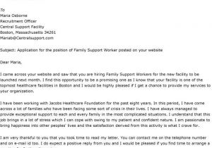 Sample Cover Letter for Community Support Worker Cover Letter It Support Experience Resumes