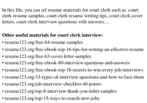 Sample Cover Letter for Court Clerk Position top 8 Court Clerk Resume Samples