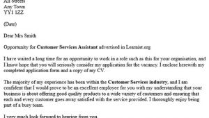 Sample Cover Letter for Customer Service assistant Cover Letter Examples for Customer Service assistant