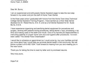 Sample Cover Letter for Dentist Job Dental assistant Cover Letter Examples Resume Cover Letter