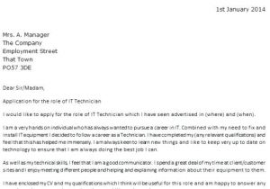 Sample Cover Letter for Desktop Support Technician Cover Letter Desktop Support Sample Cover Letter for