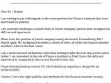 Sample Cover Letter for Finance assistant Position Finance assistant Cover Letter Example Icover org Uk