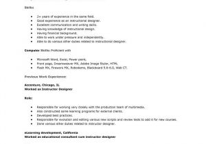 Sample Cover Letter for Instructional Designer Instructional Designer Resume Template Resume Ideas