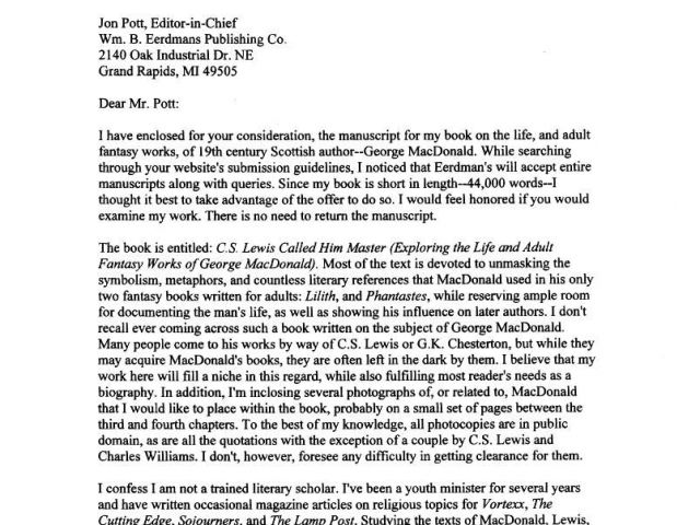 cover letter for submitting fiction