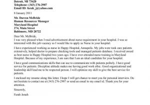 Sample Cover Letter for Registered Nurse Position 10 Special Resume Nursing Cover Letter Sample