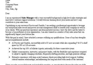 Sample Cover Letters for Sales Jobs Cover Letter Sales Sample