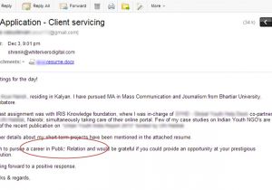 Sample Email to Send Resume for Job top 10 Ways Of Not Getting Selected In the First Round at