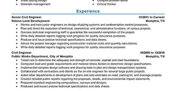 Sample Engineering Resume Best Civil Engineer Resume Example Livecareer