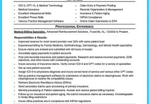 Sample Medical Billing Resume Templates Exciting Billing Specialist Resume that Brings the Job to You