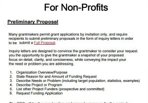 Sample Non Profit Grant Proposal Templates Writing A Business Plan for A Non Profit How to Write An