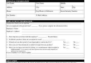 Sample Of Blank Resume for Job Application Sample Job Application 8 Examples In Pdf