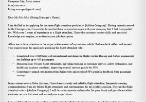 Sample Of Cover Letter for Flight attendant Position Flight attendant Cover Letter Sample Resume Genius