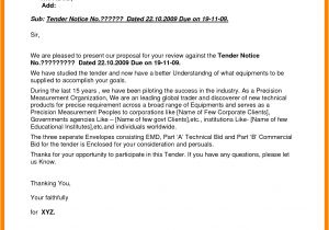 Sample Of Cover Letter for Proposal Submission 8 How to Write Tender Letter Sample Pandora Squared