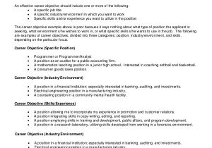 Sample Of Good Objectives In Resume 8 Sample Good Resume Objectives Sample Templates