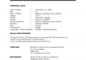 Sample Of Personal Information In Resume Sample Of Personal Information In Resume Resume Ideas