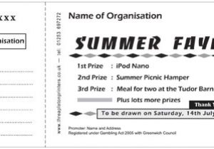 Sample Of Raffle Tickets Templates Reverse Raffle Ticket Template Ourclipart
