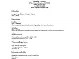 Sample Of Resume for College Students with No Experience Resume for Highschool Students with No Experience Work