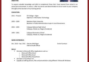 Sample Of Resume for College Students with No Experience Sample Resume for College Student with No Experience