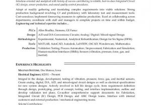 Sample Of Resume for Electrical Engineer Electrical Engineer Resume Sample Monster Com
