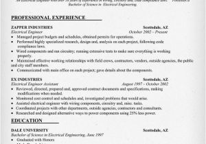Sample Of Resume for Electrical Engineer Rvwrite Blog