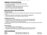 Sample Of Resume for Waitress Position Sample Resume for Cocktail Waitress Job Position