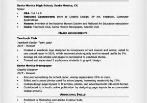 Sample Of Resume for Working Student High School Resume Template Writing Tips Resume Companion